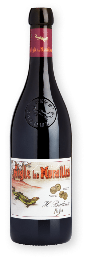 Bouteille de vin rouge Murailles Chablais AOC Henri Badoux Suisse